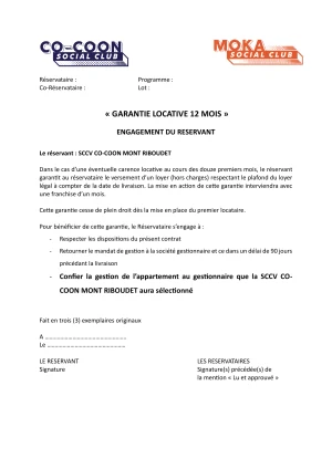 Garantie carence locative Cocoon